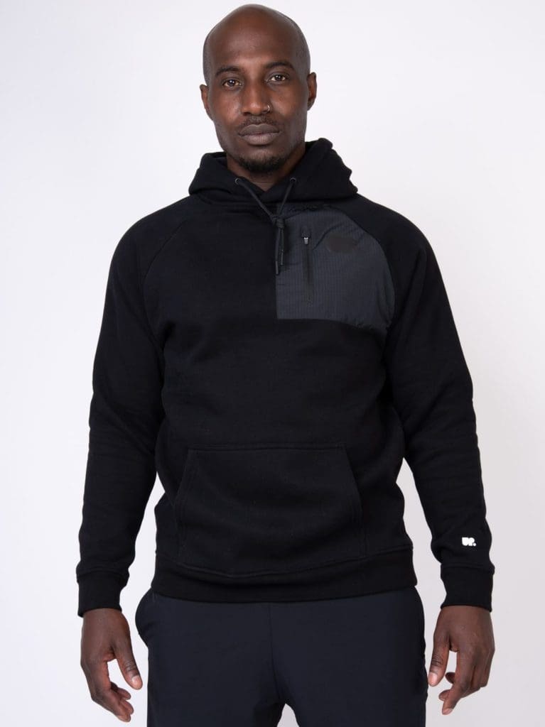 Zip up hoodie hot sale with chest pocket